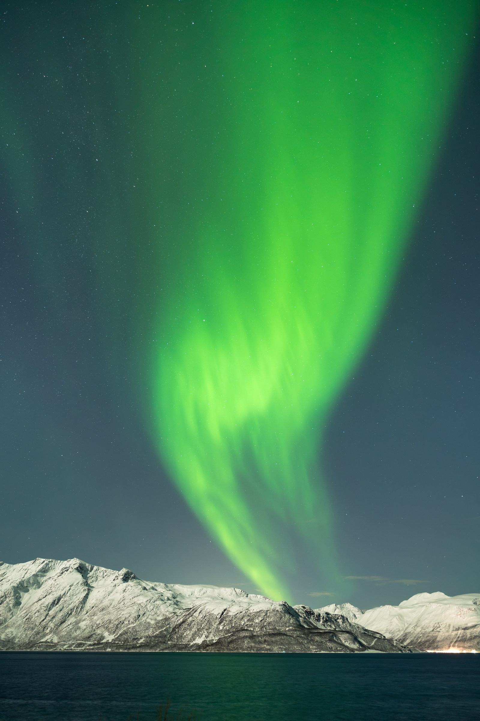 Polarlicht über den Lyngenalpen
